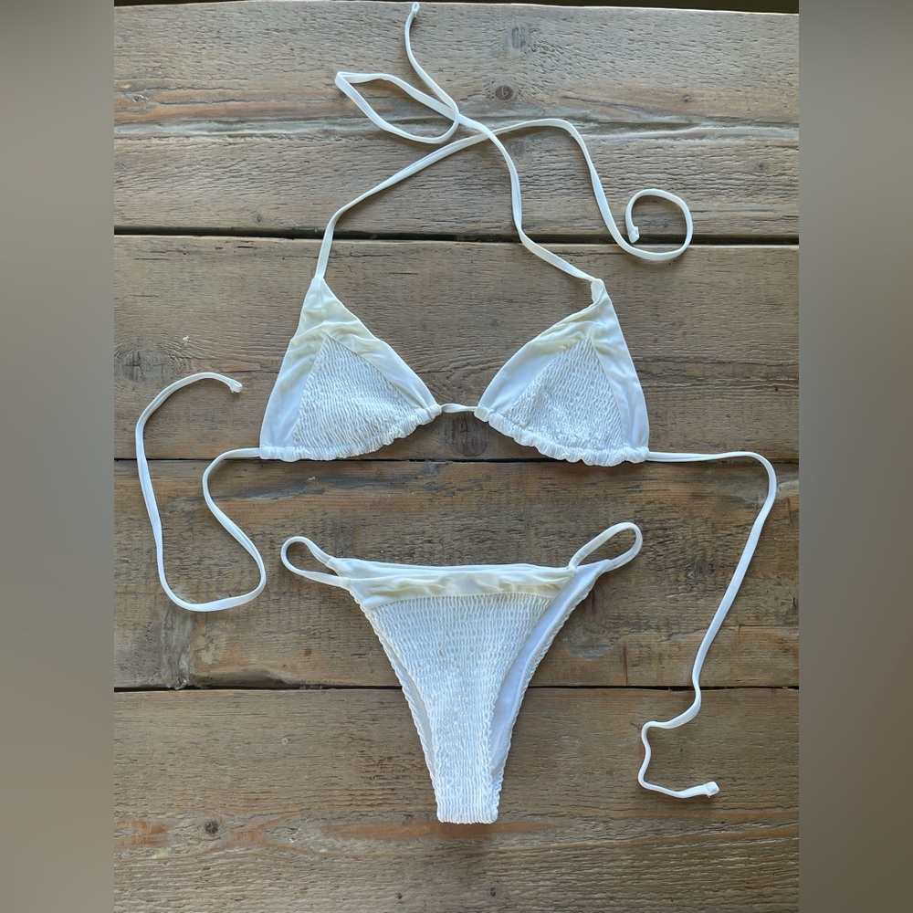 Tori Praver White Bikini XS